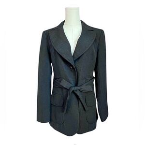 Nanette Lepore VTG Gray Wool Angora Blend Blazer Suit Jacket Size 8, EUC